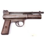 A pre-war .177" Webley Mark I air pistol, number 40530, with full patent markings on both sides,