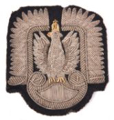 A scarce WWII Polish Air Force Officer’s bullion embroidered cap badge. VGC Plate 2 £40-50
