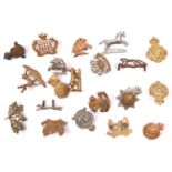20 Yeomanry OR’s collar badges: Sussex, Shropshire, Denbigh (2), W&C, Warwickshire, Lothians and