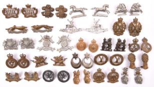22 pairs of Yeomanry collar badges, including W Somerset Officer’s silver plated, bi-metal Ayrshire,