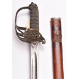 A Vic 1892 pattern Infantry Officer’s sword to the Volunteer Medical Staff Corps, blade 32½”, by