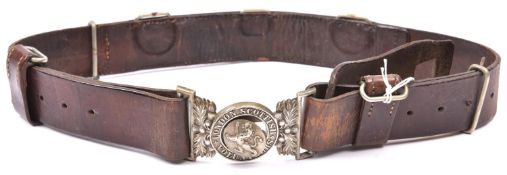 A WM WBC of the London Scottish Volunteers, on its leather belt with WM fittings. GC £50-60