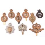 9 Cavalry cap badges: 1st Life Guards, 2nd Life Guards, R Horse Guards, GRV Household Cavalry (