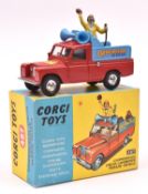 Corgi Toys Chipperfields Circus Land Rover Parade Vehicle (487). In red with light blue platform and