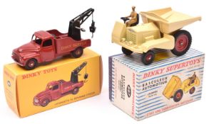2 French Dinky Toys. A French assembled Basculeur Automoteur (Muir-Hill Dumper) (887). In pale