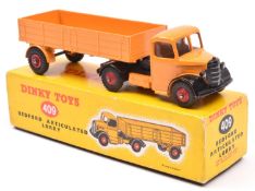 Dinky Toys Bedford Articulated Lorry (409). A late example in deep yellow with window glazing, black