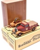 A Brooklin Models 2-model set,BRK 16x/XX 1935 Dodge Pick-Up Cable Service Truck and 1935 San