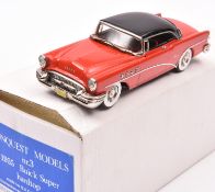 Conquest Models No.3 1955 Buick Super hardtop. In Cherokee Red and Carlsbad Black. Boxed. Mint. £