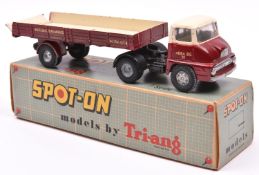 Spot-On Thames Trader with box trailer (111/A1). An example in maroon and cream British Railways