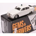 A Gems & Cobwebs 1964 Jaguar S Type saloon (GC9). An example in Police white livery, with black