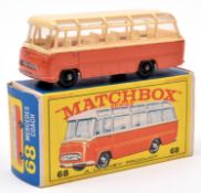 Matchbox Series Mercedes-Benz Coach No.68. An unusual example in orange and cream (not white) with