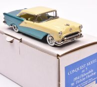 Conquest Models No.5 1954 Oldsmobile 98 Holiday Hardtop. In Turquoise metallic and Maize Cream.