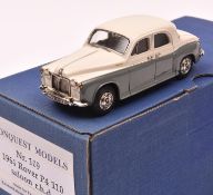Conquest Models No.109 1964 Rover P.4 110 Saloon, R.H.D. An example in white and marine grey with