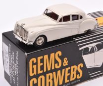 A Gems & Cobwebs 1958-1961 Jaguar Mk1X. saloon (GC6). An example in white livery, with red interior,