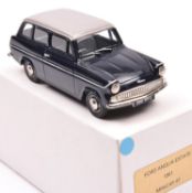 Minicar 43 by Pathfinder 1961 Ford Anglia Estate. An example in dark blue, with stone roof and