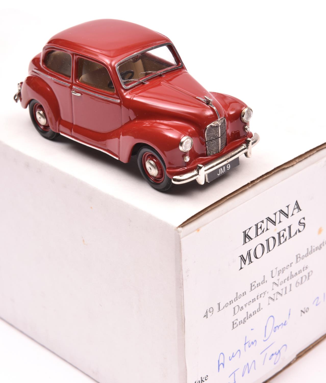 Kenna Models Austin Dorset. A rare example in red with tan interior. Boxed, with certificate 'No.