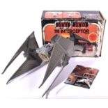 A Palitoy Star Wars Return of the Jedi TIE Interceptor Vehicle. Boxed with inner packing piece, some