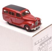 Kenna Models Austin Devon Estate. An example in red with tan interior and black roof panel. A