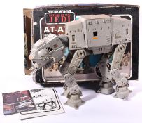 A Palitoy Star Wars Return of the Jedi AT-AT. Boxed with instructions, some damage overall.