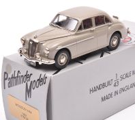 Pathfinder Models PFM 30 1953 Wolseley 4/44. In light grey with red interior. Boxed, with