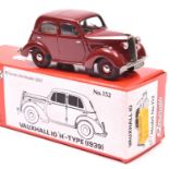 Somerville Models 152 1939 Vauxhall 10 'H'-Type in maroon with silver flash to bonnet and tan