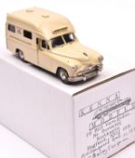 Kenna Models Standard Vanguard Ambulance. In cream with blue interior. 'Massey Ferguson Tractors