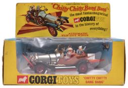 A Corgi Toys Chitty Chitty Bang Bang (266). 1st series 1967, with all original figures and both