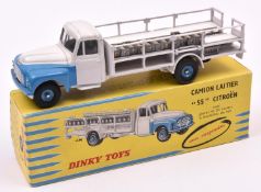 French Dinky Toys Camion Laitier '55' Citroen (586). In light blue and white livery, complete with