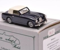 Four Wheel Models by S.M.T.S. (FWAM3) 1953 Aston Martin DB2/4 drophead (closed). In Midnight Blue