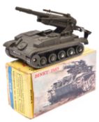 French Dinky Toys Canon de 155 Automoteur (813). A self propelled gun in olive green with tracks and