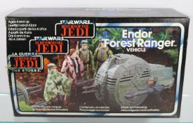 A Palitoy Star Wars Return of the Jedi Endor Forest Ranger Vehicle. In tri-logo box with