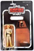 A Palitoy Star Wars The Empire Strikes Back Cloud Car Pilot 3.75" figure dated 1982. On a 45 back,