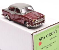 SPA Croft Models SPC1 Morris Isis Series II Saloon 1956-58. An example in maroon and mid grey with