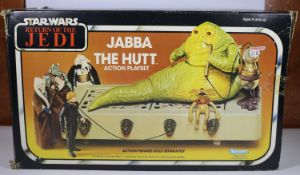 A Kenner Star Wars Return of the Jedi Jabba the Hutt Action Playset dated 1983. Complete and
