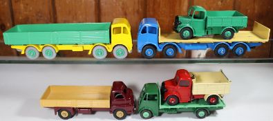 6 well restored Commercial Dinky Toys. Foden FG 8-Wheel Wagon. Cab and chassis in bright yellow, mid