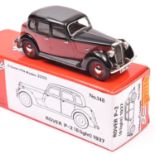 Somerville Models 148 1937 Rover P-2 (6 light). In black and red with red wheels and light brown