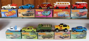 10 Matchbox Superfast/75 Series. Police Launch No.52 in white and blue with Police figures.
