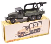 French Dinky Toys Camion G.M.C. Militaire Depannage (Recovery Truck) (808). An example in olive