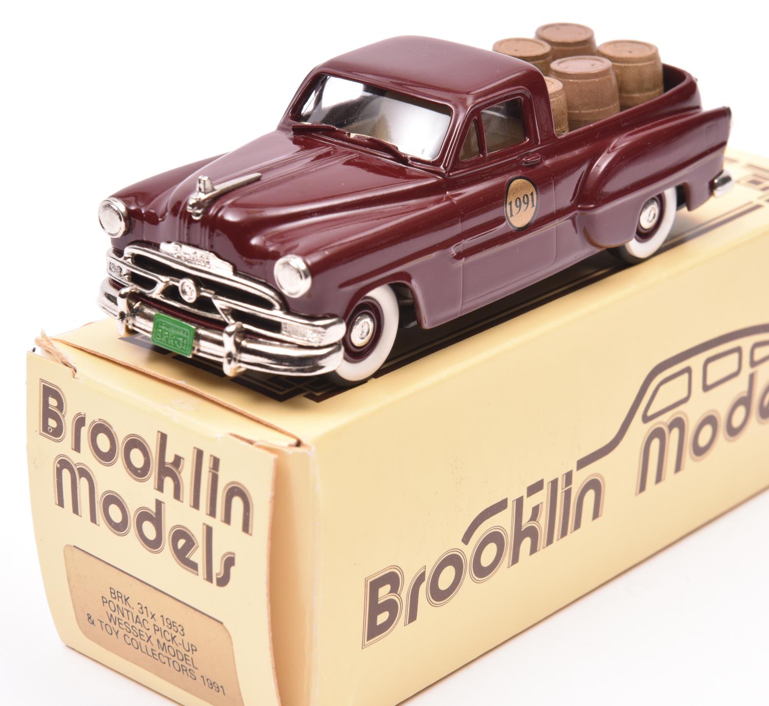 A Brooklin Models BRK. 31x 1953 Pontiac Pick-Up. Wessex Model & Toy Collectors 1991. In maroon