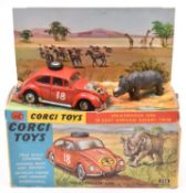 Corgi Toys Volkswagen 1200 in East African Safari Trim (256). In orange with tan interior, RN18 to