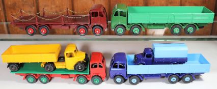 6 well restored Commercial Dinky Toys. 2x Foden 8-Wheel Wagons, a DG with dark blue cab and chassis,