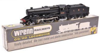 Wrenn LMS class 8F 2-8-0 tender locomotive RN8233 (W2225A). In unlined satin black livery.