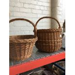 2 wicker baskets