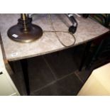 A formica drop leaf table