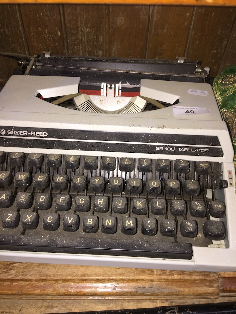 A Silver Reed typewriter