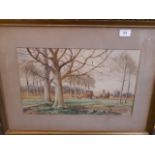 J. Jones, country landscape watercolour, signed lower left, 45 x 27cm, framed and glazed.