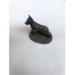 A hallmarked silver filled dog, length 55mm.