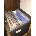 A box of 45s and EPs approx. 25, labels including Parlophone, London American, Columbia, artists