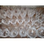 48 crystal drinking glasses including Brierley & Webb