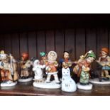 7 Friedel figurines and a Highbank porcelain figure